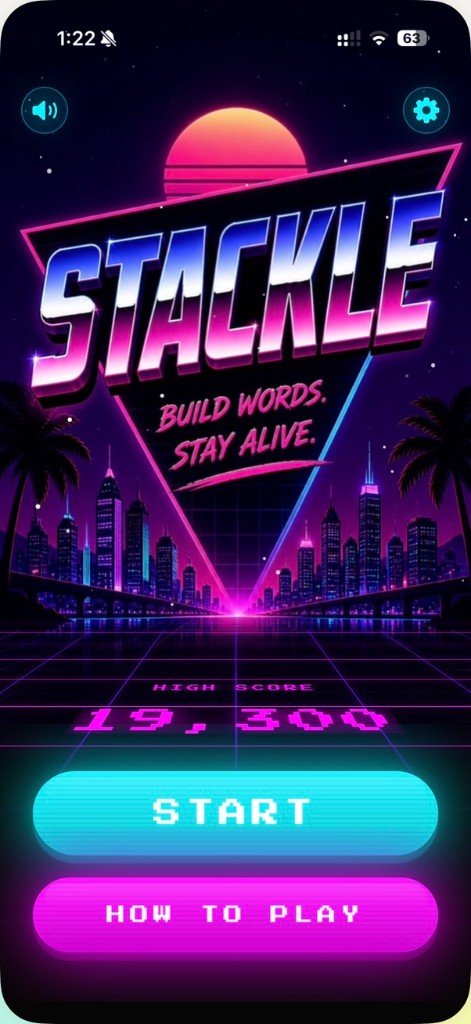 Stackle title screen